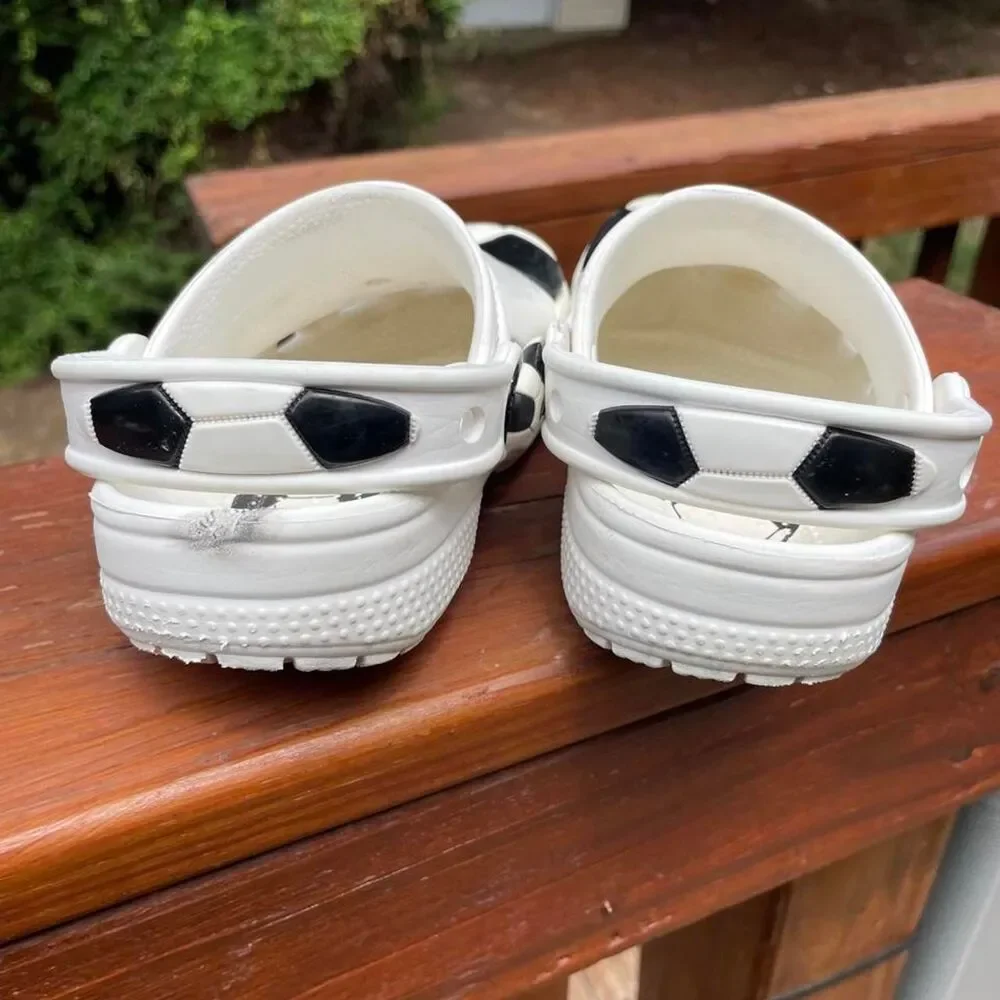 Toddler 9 Crocs Soccer Ball Water shoes Clogs